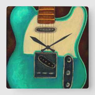 HORLOGE MURALE GUITARE ÉLECTRIQUE VINTAGE