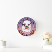 Horloge murale Halloween de fantôme mignon ⏰👻 (Maison)
