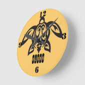 Horloge murale hawaïenne de Honu (Angle)