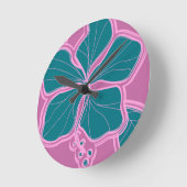 Horloge murale hawaïenne de Kailua Hibiscus (Angle)