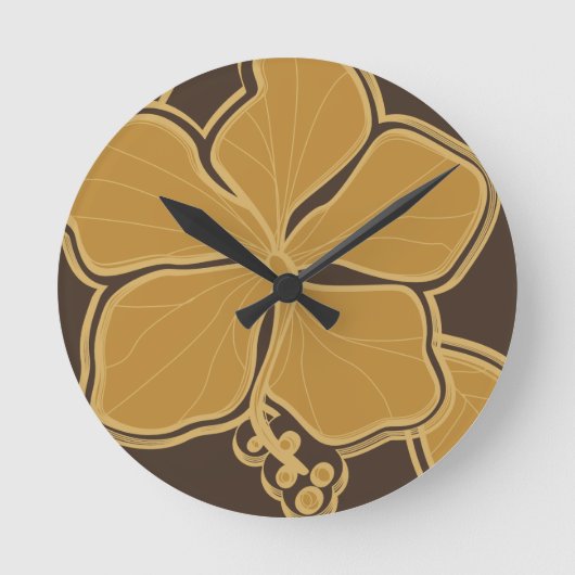 Horloge murale hawaïenne de Kailua Hibiscus (Recto)