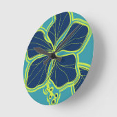 Horloge murale hawaïenne de Kailua Hibiscus (Angle)