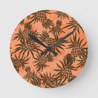 Horloge murale hawaïenne en ananas