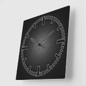 Horloge murale "High Tech" à effet de maille de ca (Angle)