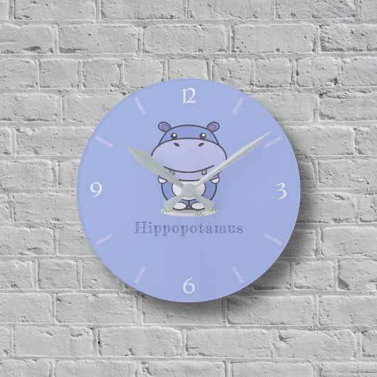 Horloge murale Hippo mignonne