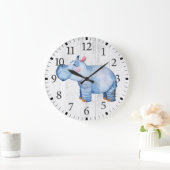 Horloge murale Hippo mignonne (Maison)
