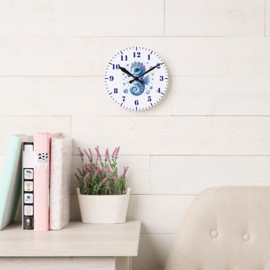 Horloge murale hippocampe (Salle de lecture)