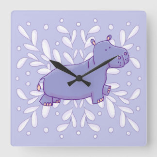 Horloge murale hippopotame mignon