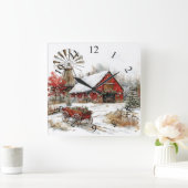 Horloge murale hiver Wonderland (Maison)