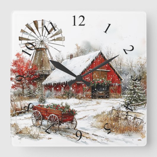 Horloge murale hiver Wonderland (Recto)