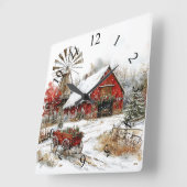 Horloge murale hiver Wonderland (Angle)
