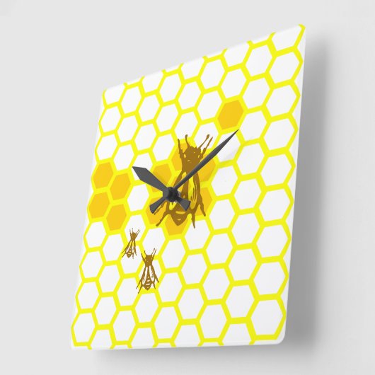 Horloge murale Honey Bee Honeypeb (Angle)