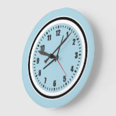 Horloge murale, horloge murale circulaire bleue, c (Angle)