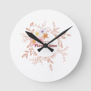 Horloge murale Horloge murale de fleurs botaniqu
