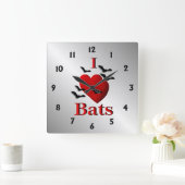 Horloge murale I Heart Bats (Maison)