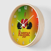 Horloge murale I Heart Reggae (Angle)
