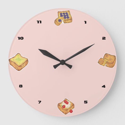 Horloge murale illustrant les aliments mignons (Recto)