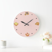 Horloge murale illustrant les aliments mignons (Maison)