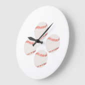 Horloge murale illustration de baseball (Angle)