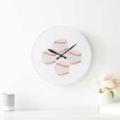 Horloge murale illustration de baseball (Maison)