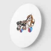 Horloge murale illustration de chiot (Angle)