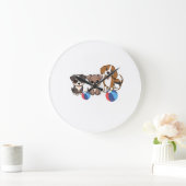 Horloge murale illustration de chiot (Maison)
