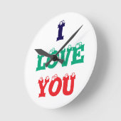 Horloge murale imprimée Je vous aime concevoir des (Angle)