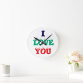 Horloge murale imprimée Je vous aime concevoir des (Maison)