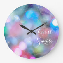 Horloge murale Inspirational Time To Sparkle