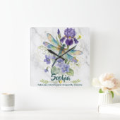 Horloge murale Iris Fleur de naissance de février  (Maison)