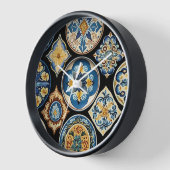 horloge murale italienne sicilienne motif (Angle)