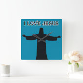 Horloge murale j'aime jésus (Maison)