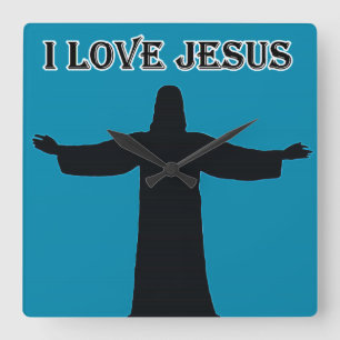 Horloge murale j'aime jésus