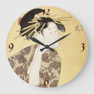 Horloge murale japonaise de femme