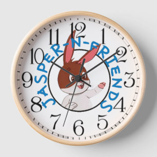 Horloge murale Jasper-n-friends, Acrylique Rond 8"