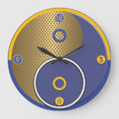 Horloge murale jaune bleu Yang (Recto)