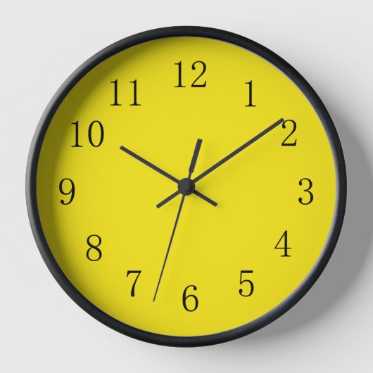 Horloge murale jaune citron brillant (Recto)