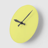 Horloge murale jaune citron vif uni (Angle)