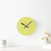 Horloge murale jaune citron vif uni (Maison)