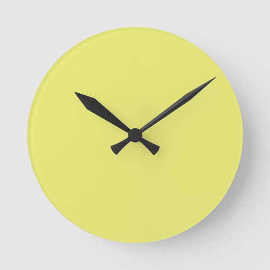 Horloge murale jaune citron vif uni (Recto)