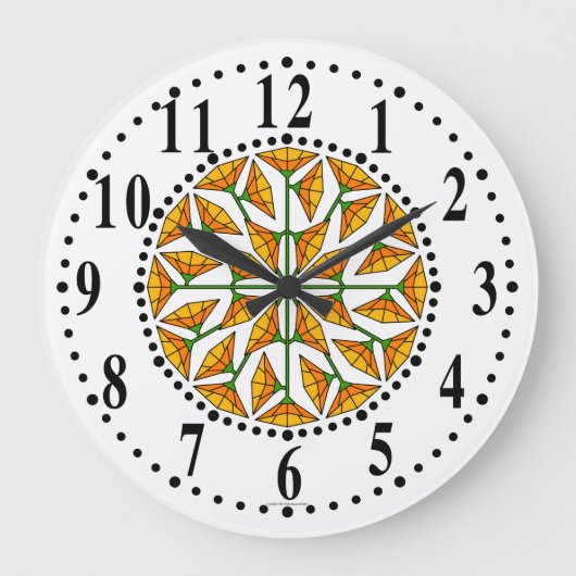 Horloge murale jaune orange / jaune citron 262 (Recto)