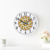 Horloge murale jaune orange / jaune citron 262 (Maison)