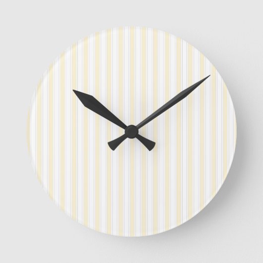Horloge murale jaune Pastel rayures (Recto)