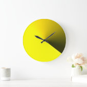 Horloge murale jaune ronde pour les décorations à (Maison)