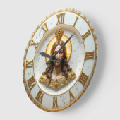 Horloge murale Jésus Roi des Rois Marbre (Angle)