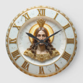 Horloge murale Jésus Roi des Rois Marbre (Recto)
