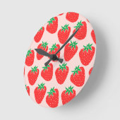 Horloge murale jolies fraises (Angle)