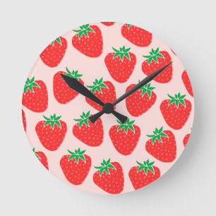 Horloge murale jolies fraises