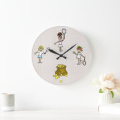 Horloge murale joueuses de tennis (Maison)