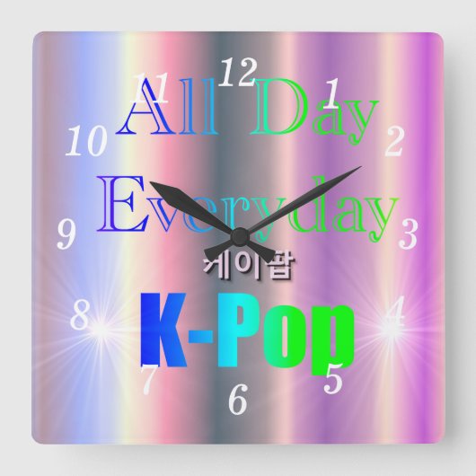 Horloge murale K-Pop tous les jours (Recto)